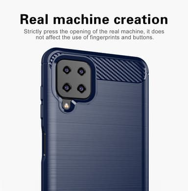 Samsung Galaxy A12 / M12 Cover TPU Etui (Blå)
