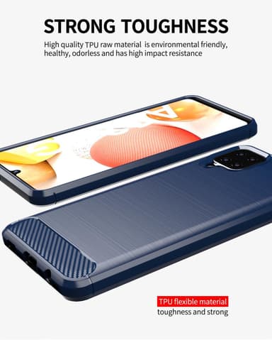 Samsung Galaxy A12 / M12 Cover TPU Etui (Blå)