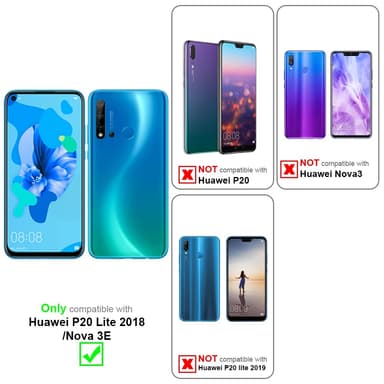 Cover Huawei P20 LITE 2018 / NOVA 3E Etui Case (Sort)