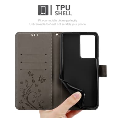 Samsung Galaxy S21 ULTRA Pungetui Cover Case (Grå)