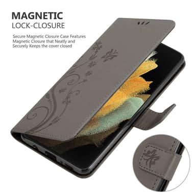 Samsung Galaxy S21 ULTRA Pungetui Cover Case (Grå)