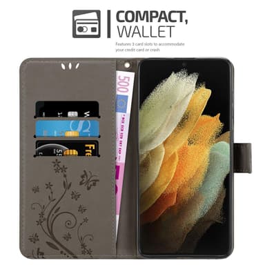 Samsung Galaxy S21 ULTRA Pungetui Cover Case (Grå)