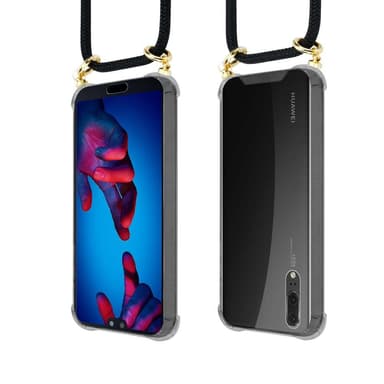 Huawei P20 Etui Cover Kæde (Sort)