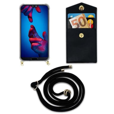 Huawei P20 Etui Cover Kæde (Sort)