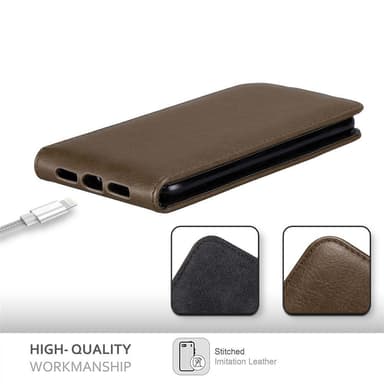 iPhone XS MAX Pungetui Flip Cover (Brun)