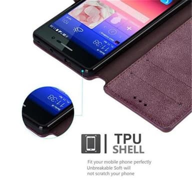 Huawei ASCEND P7 Pungetui Cover Case (Rød)