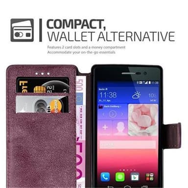 Huawei ASCEND P7 Pungetui Cover Case (Rød)