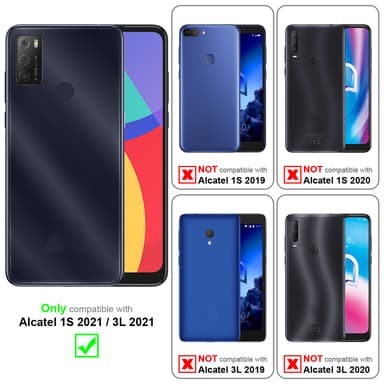 Alcatel 1S 2021 / 3L 2021 Pungetui Cover Case (Lilla)