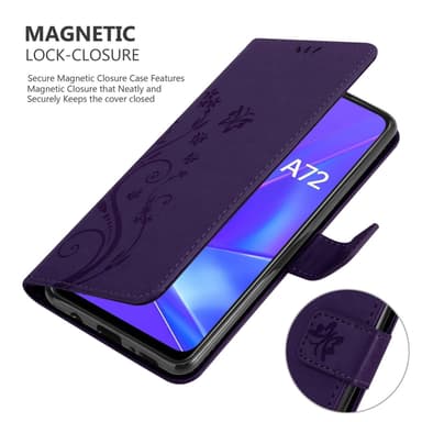Oppo A72 Pungetui Cover Case (Lilla)