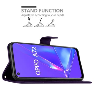Oppo A72 Pungetui Cover Case (Lilla)