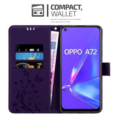 Oppo A72 Pungetui Cover Case (Lilla)