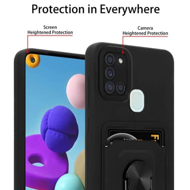 Samsung Galaxy A21s Etui Kæde Cover(Sort)