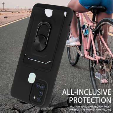 Samsung Galaxy A21s Etui Kæde Cover(Sort)