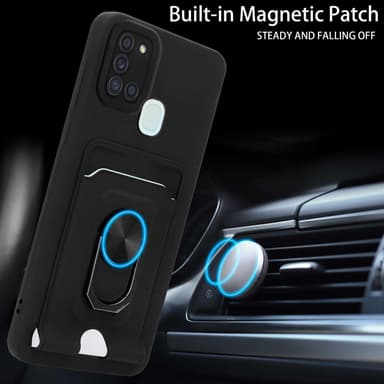 Samsung Galaxy A21s Etui Kæde Cover(Sort)