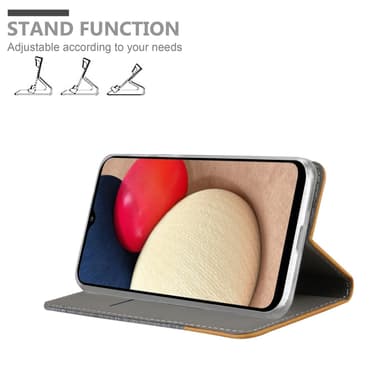 Samsung Galaxy A02s Pungetui Cover Case (Grå)