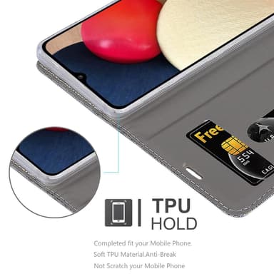 Samsung Galaxy A02s Pungetui Cover Case (Grå)