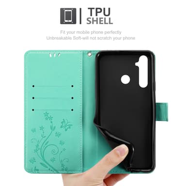 Realme 5 PRO / Realme Q Pungetui Cover Case (Turkis)