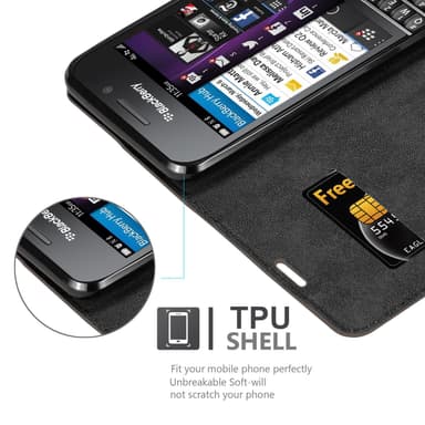 Blackberry Q10 Cover Etui Case (Brun)
