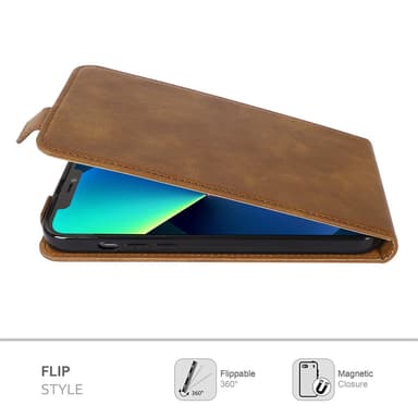 iPhone 13 PRO MAX Pungetui Flip Cover (Brun)