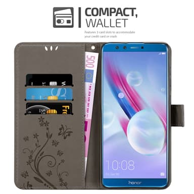 Honor 9X LITE Pungetui Cover Case (Grå)