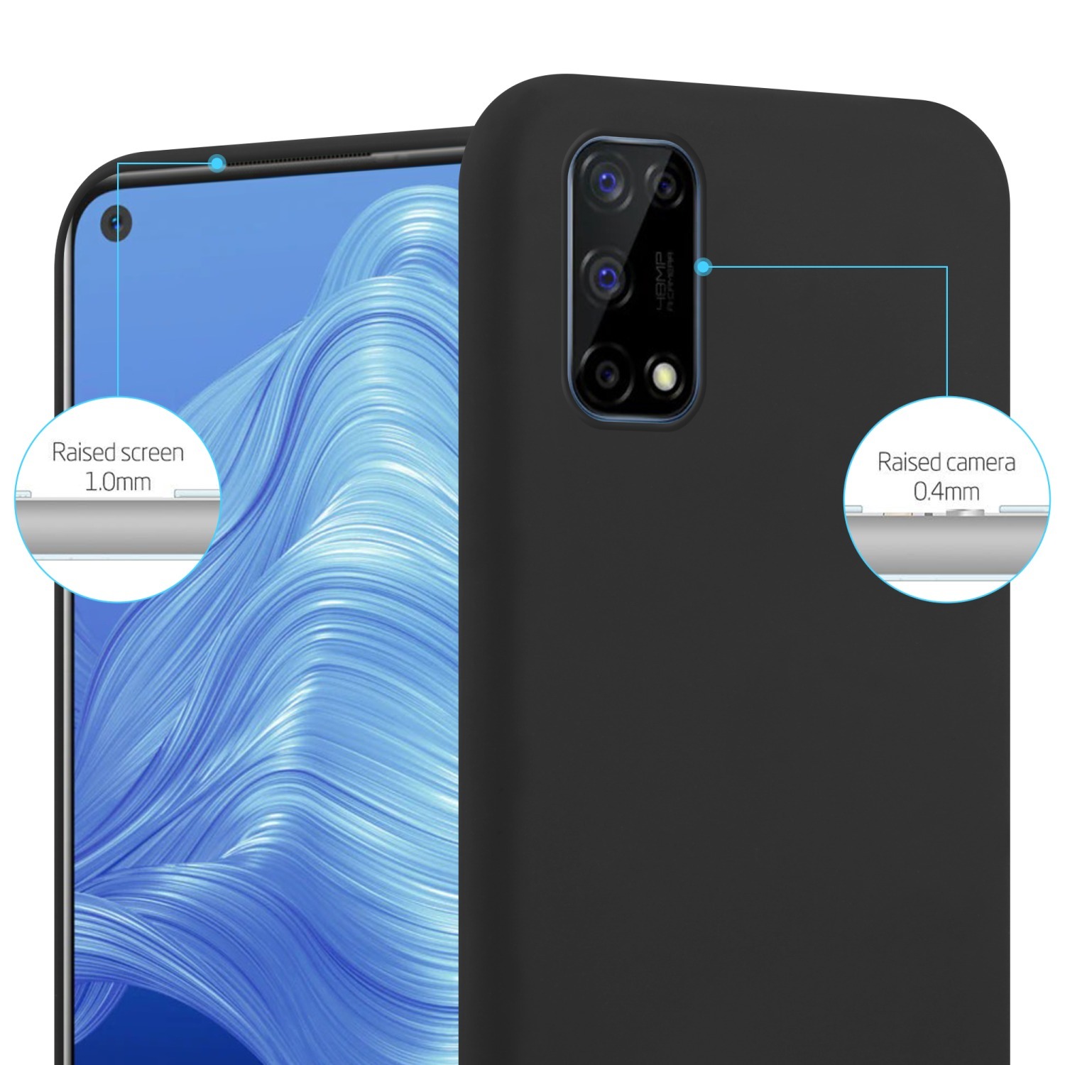 Cover Realme 7 5G Etui Case (Sort)