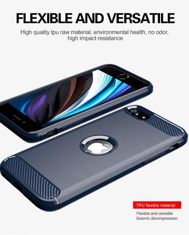 iPhone SE 2020 Cover TPU Etui (Blå)