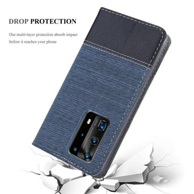 Huawei P40 PRO / P40 PRO+ Pungetui Cover Case (Blå)