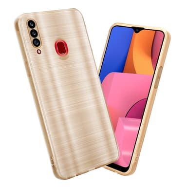 Cover Samsung Galaxy A20s Etui Case (Guld)
