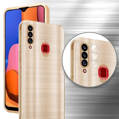 Cover Samsung Galaxy A20s Etui Case (Guld)