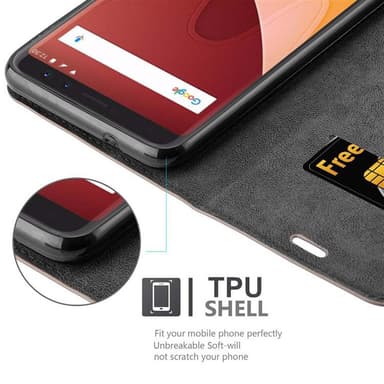 WIKO VIEW Cover Etui Case (Brun)