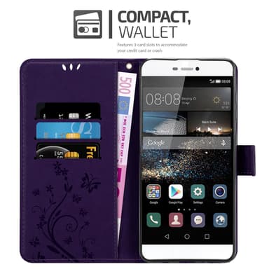 Huawei P8 Pungetui Cover Case (Lilla)