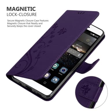 Huawei P8 Pungetui Cover Case (Lilla)