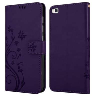 Huawei P8 Pungetui Cover Case (Lilla)
