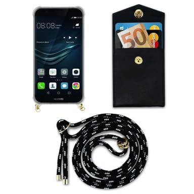 Huawei P9 Etui Cover Kæde (Sort)