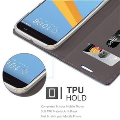 HTC ONE M10 Pungetui Cover Case (Blå)