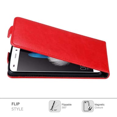 Huawei P8 LITE 2015 Pungetui Flip Cover (Rød)