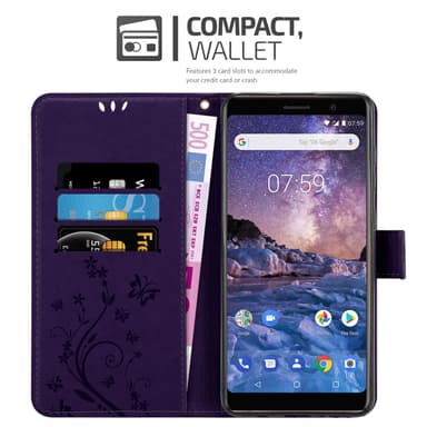 Nokia 7 PLUS Pungetui Cover Case (Lilla)
