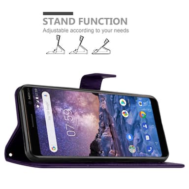 Nokia 7 PLUS Pungetui Cover Case (Lilla)