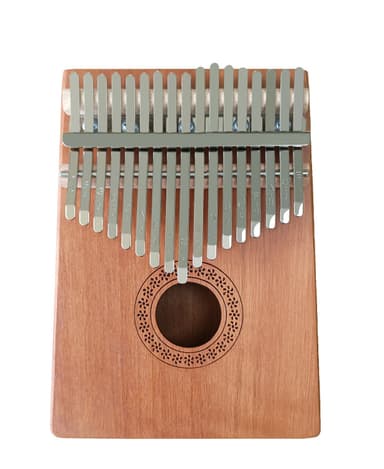 Kalimba Thumb Piano lavet af mahognitræ (mørkebrun)