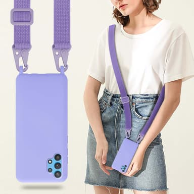 Samsung Galaxy A32 5G Etui Cover Kæde (Lilla)