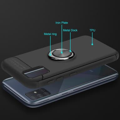 Cover Samsung Galaxy A71 5G Etui Case (Sort)