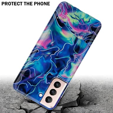 Samsung Galaxy S21 5G Pungetui Cover Case (Blå)