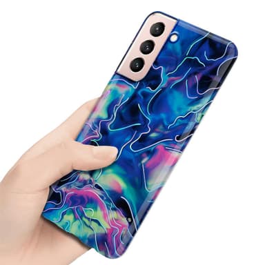 Samsung Galaxy S21 5G Pungetui Cover Case (Blå)