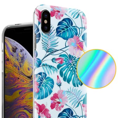 iPhone XS MAX Etui Cover Blomster (Hvid)