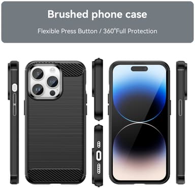 iPhone 14 PRO Cover TPU Etui (Sort)