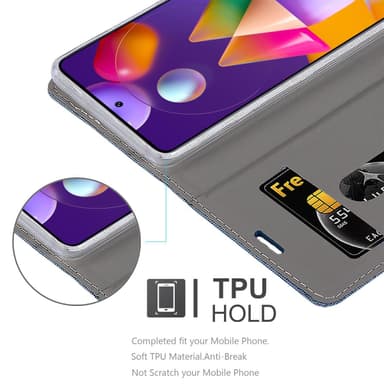 Samsung Galaxy M31s Pungetui Cover Case (Blå)