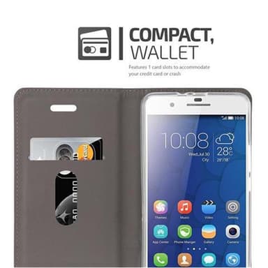 Honor 6 PLUS Pungetui Cover Case (Grå)