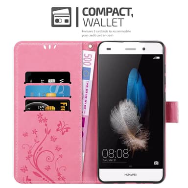 Huawei P8 LITE 2015 Pungetui Cover Case (Lyserød)