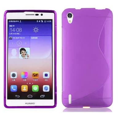 Huawei ASCEND P7 Etui Case Cover (Lilla)