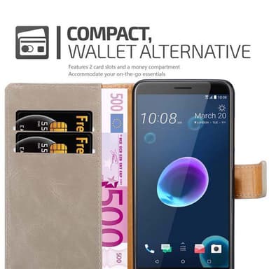 Cover HTC Desire 12 Etui Case (Brun)